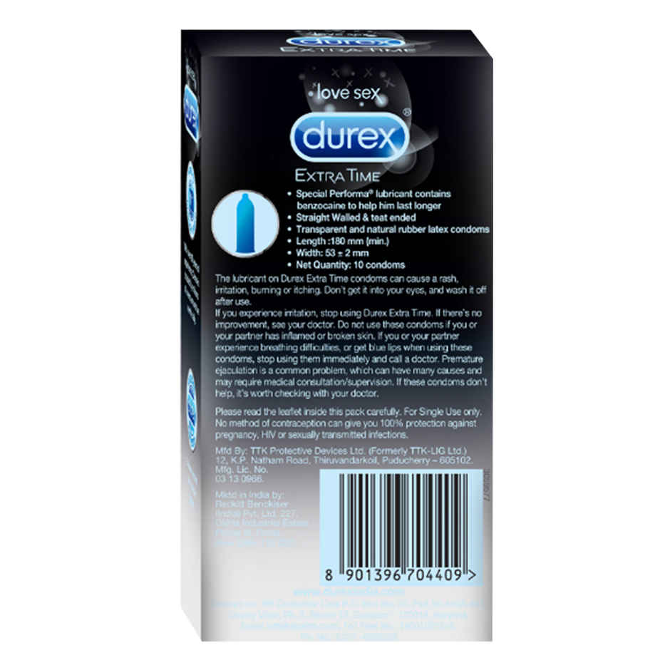 Durex Extra Time Condom | Long|Last Condoms