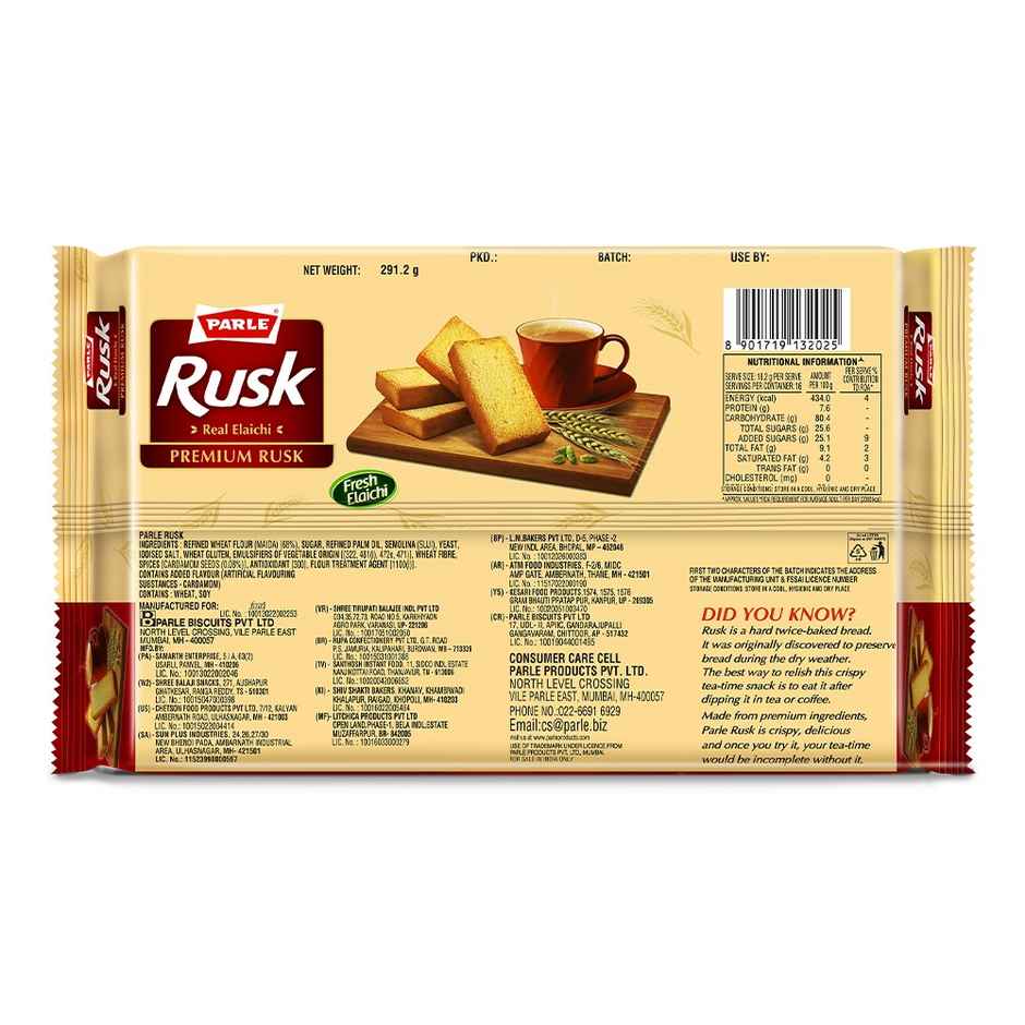 Parle Elaichi Rusk | Trans Fat-free Combo