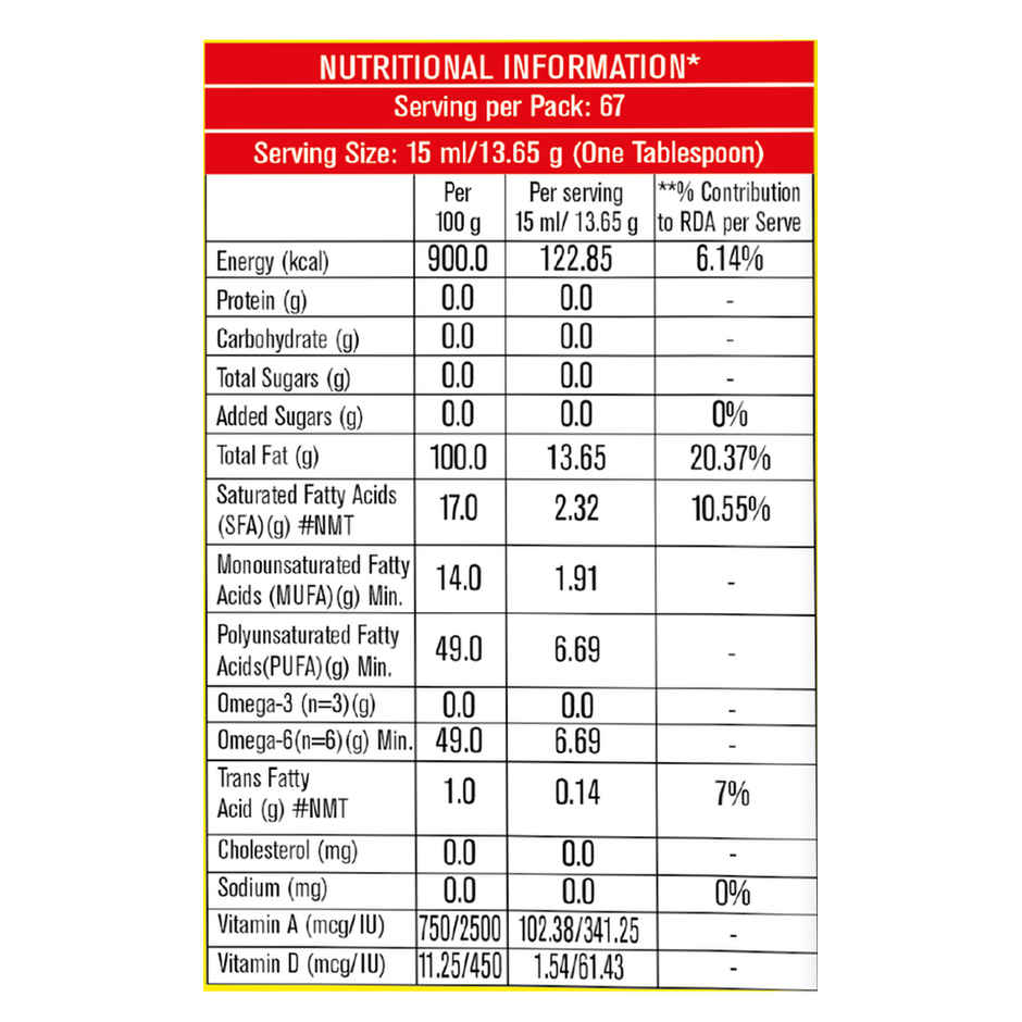 Sunpure Physically Refined Sunflower Oil