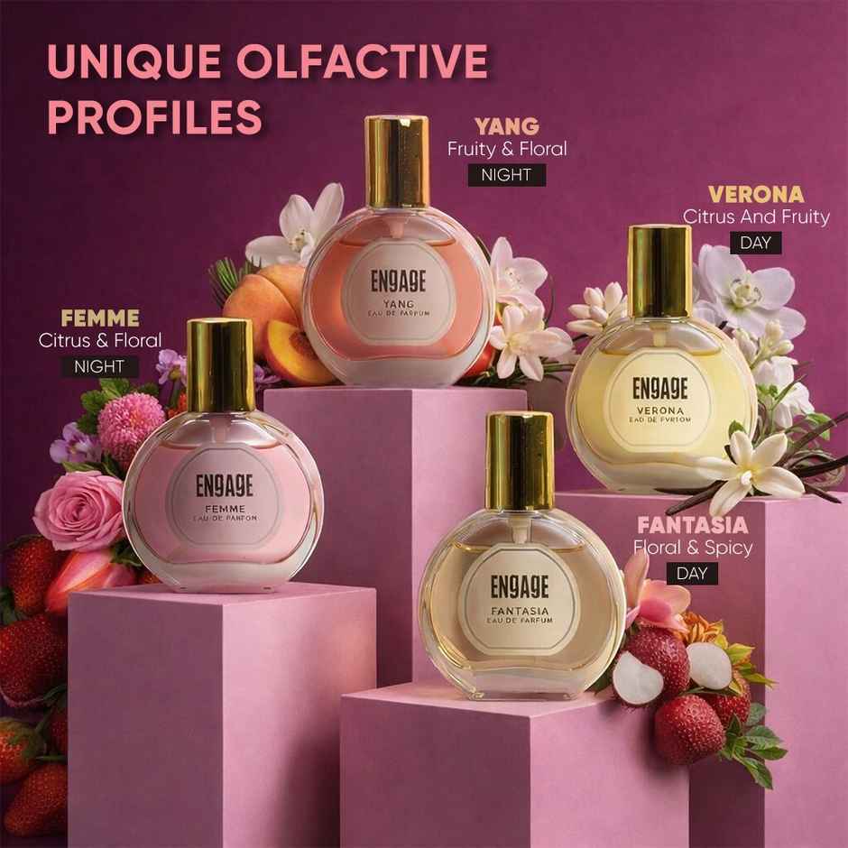 Engage Gift Assorted Luxury Perfume Set for Men & Women | 4 Unique EDPs| Couple Combo