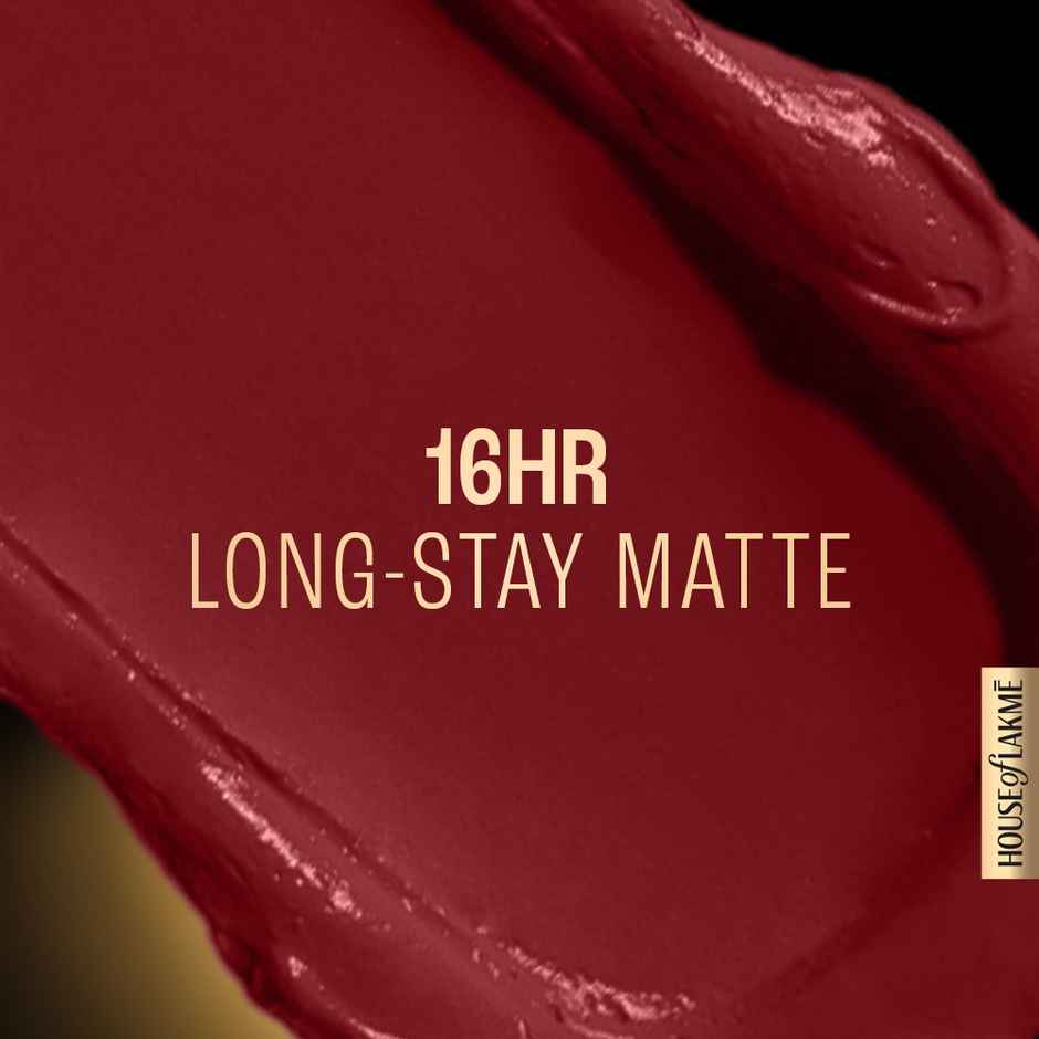 Lakme Forever Matte Liquid Lip, 16hr Lipstick, Lightweight & transferproof | Crimson Rose