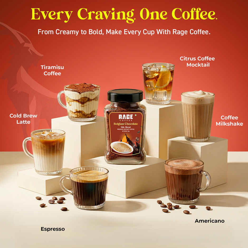 Rage Coffee Silk Blend Belgian Chocolate Instant Coffee