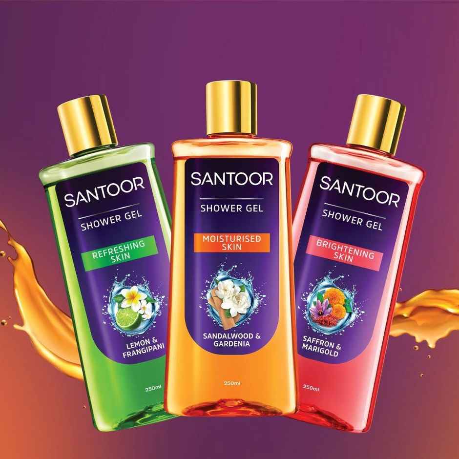 Santoor Shower Gel - Sandalwood & Gardenia
