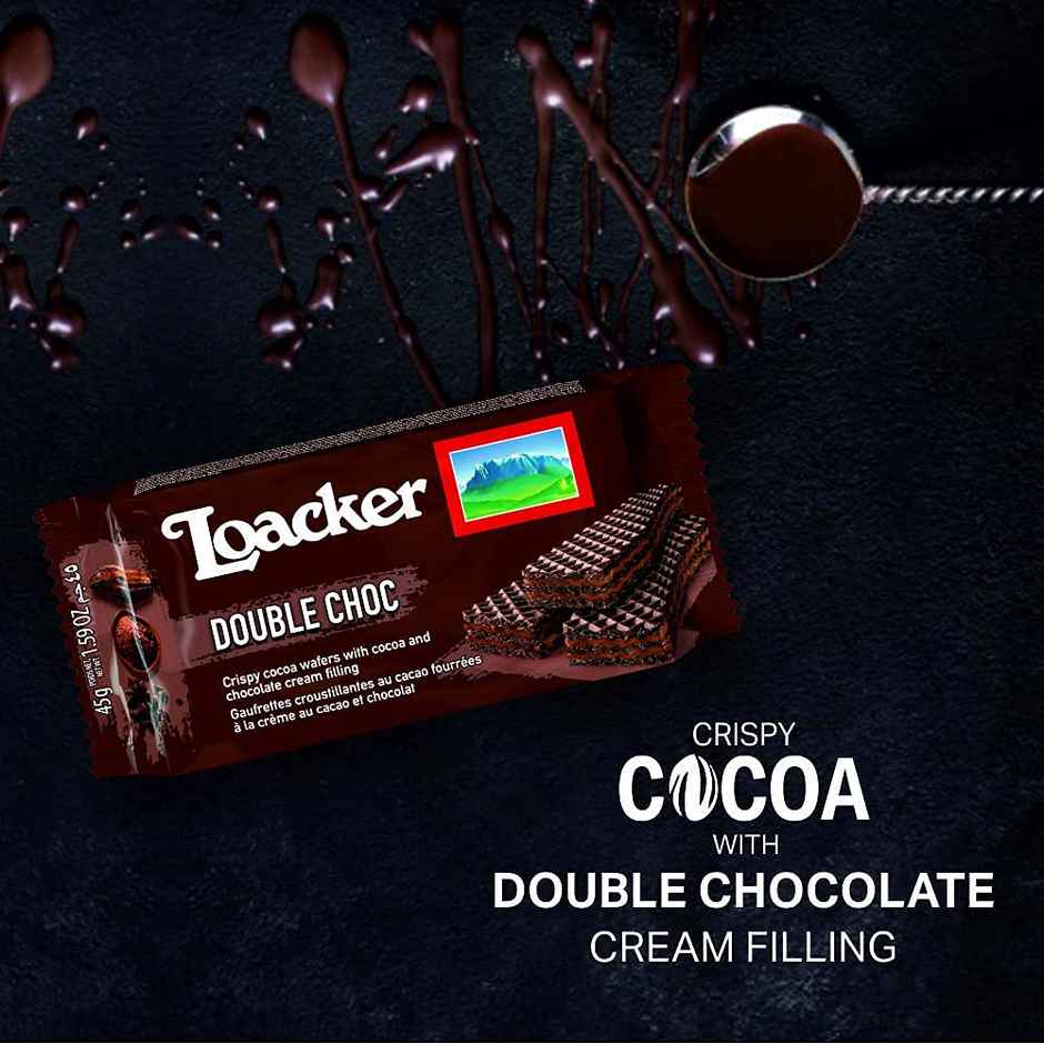 Loacker Classic Double Choc Crispy Cocoa Wafer