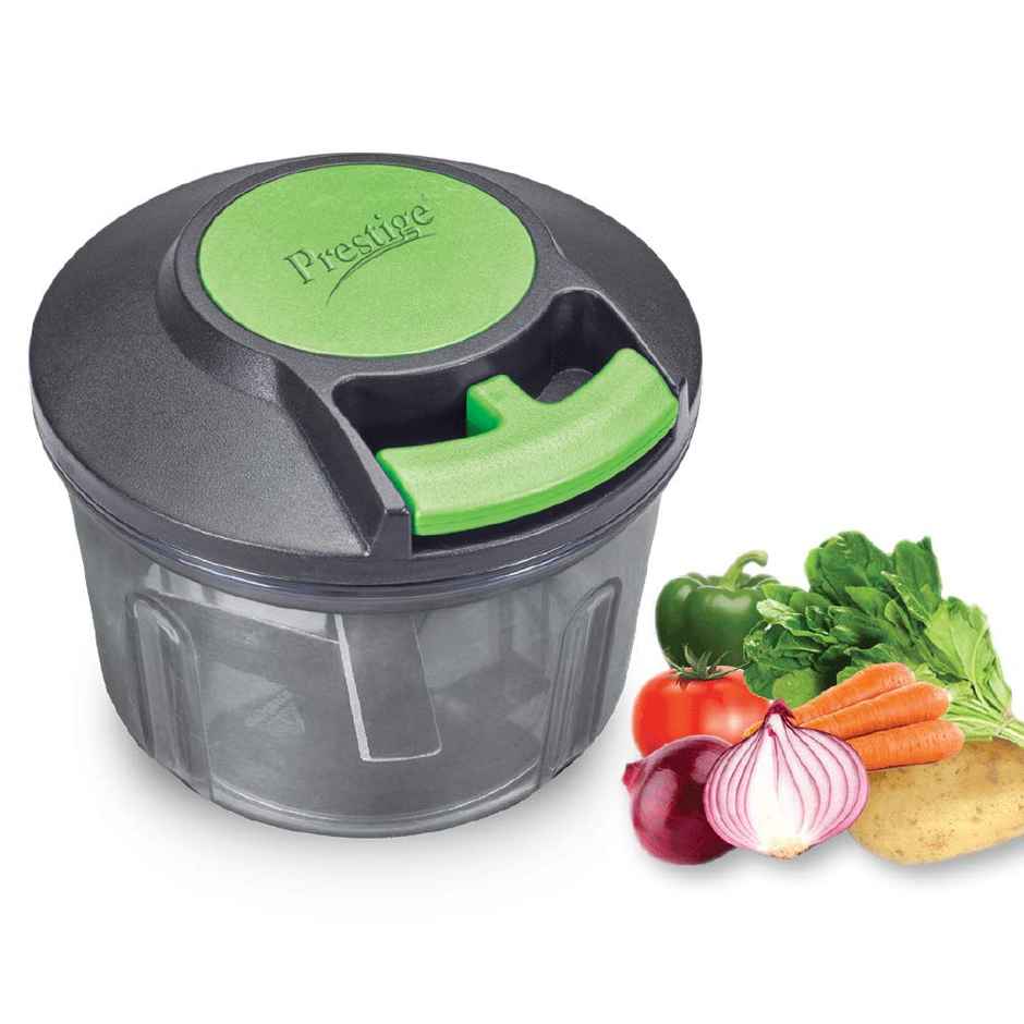 Prestige PVC 8.0 Veggie Cutter,High Quality 3 Blades SS Design,Jumbo Bowl,Anti Skid Base,Black