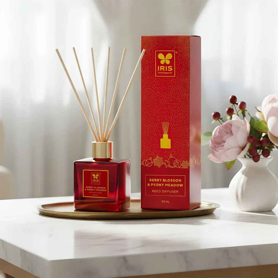 IRIS Reed Diffuser Set | Floral & Fruity Fragrance | Lasts More than 30 Days