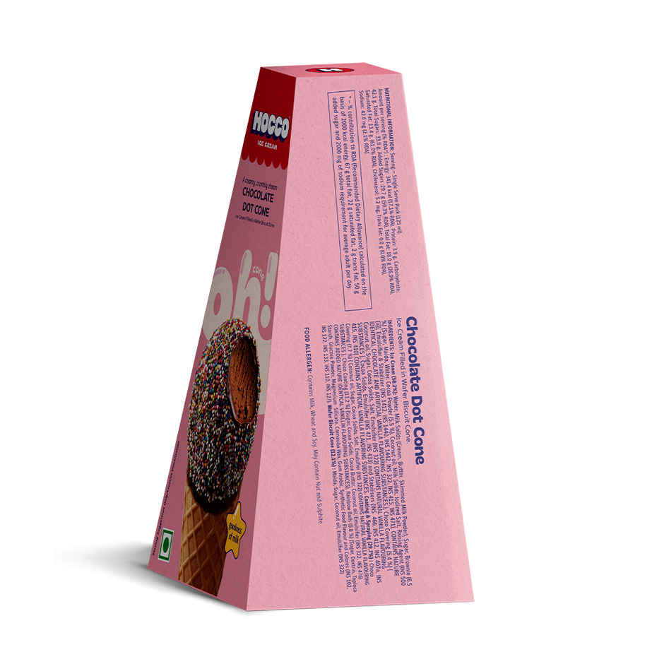 Hocco Chocolate Dot Ice Cream Cone