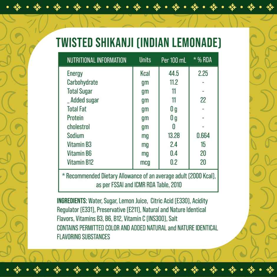 3 Sisters Shikanji Soda