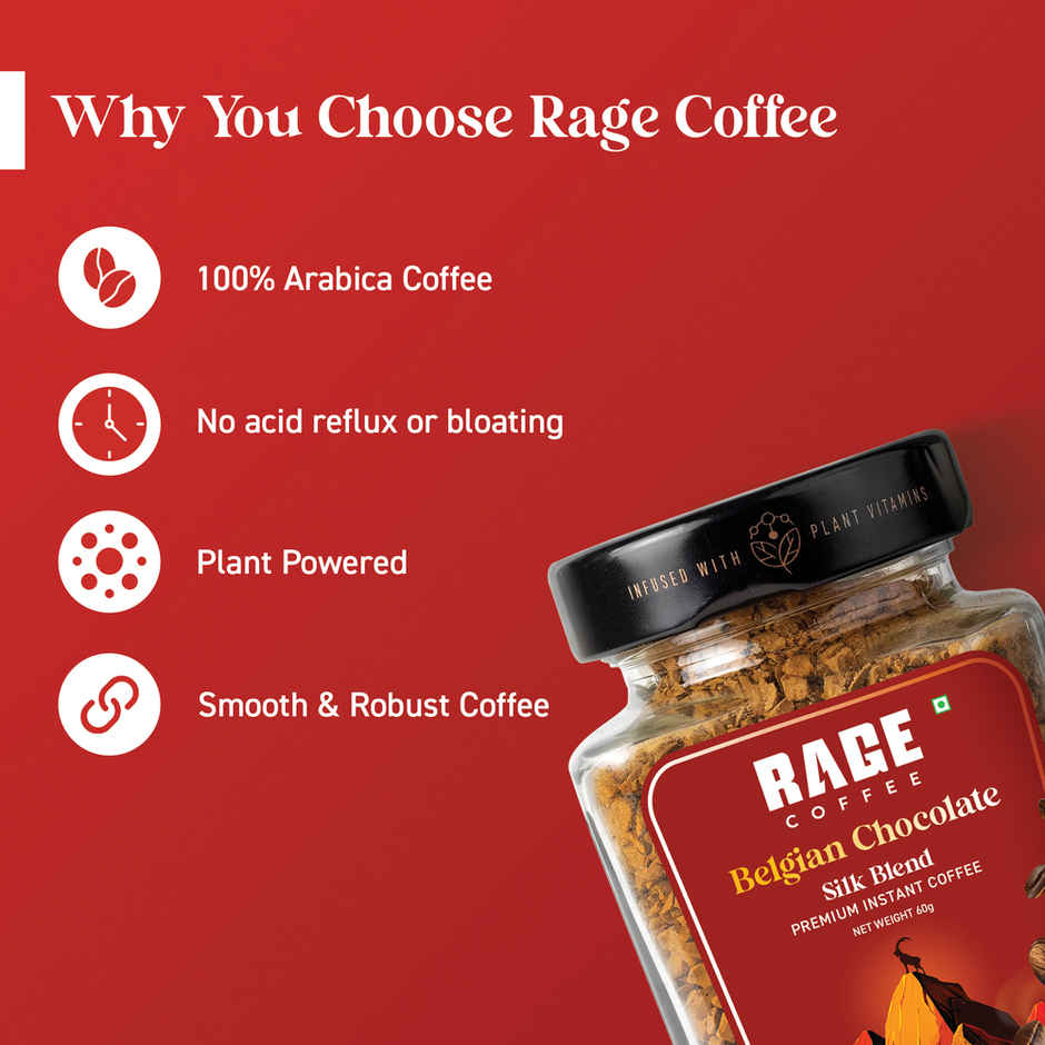 Rage Coffee Silk Blend Belgian Chocolate Instant Coffee
