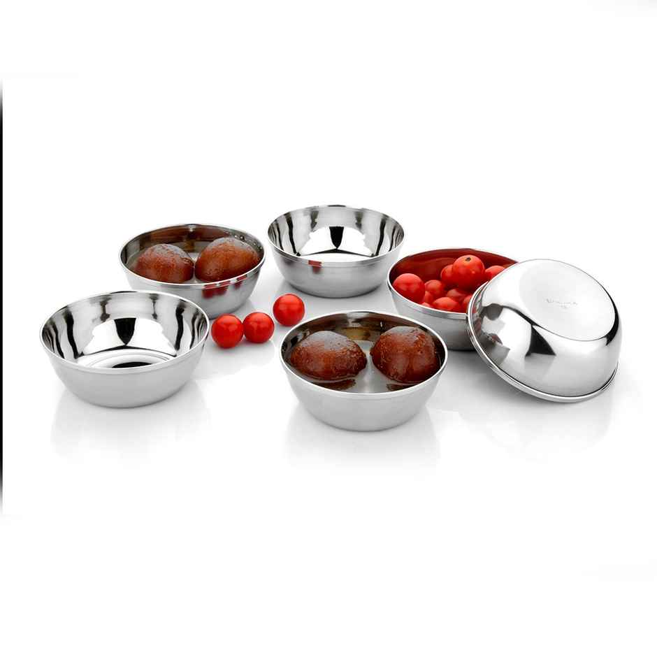 Steelera Stainless Steel Curry Bowl / Wati / Katori / Mukta Wati | Food Safe | 200 ml