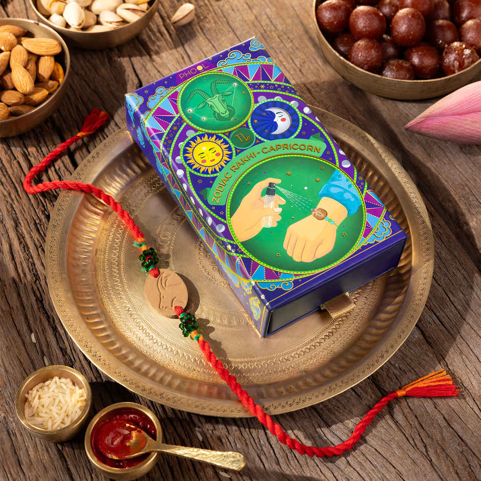 Zodiac Capricorn Rakhi for Brother (Phool)