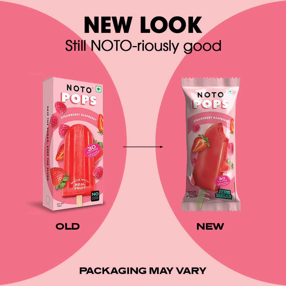 NOTO Strawberry Raspberry Sugar Free, Guilt Free Popsicle