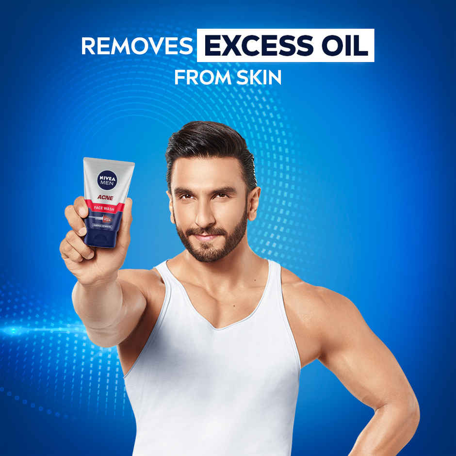 Nivea Men Acne Face Wash for Oily & Acne Prone Skin Fights Oil & Dirt with Magnolia Bark Power
