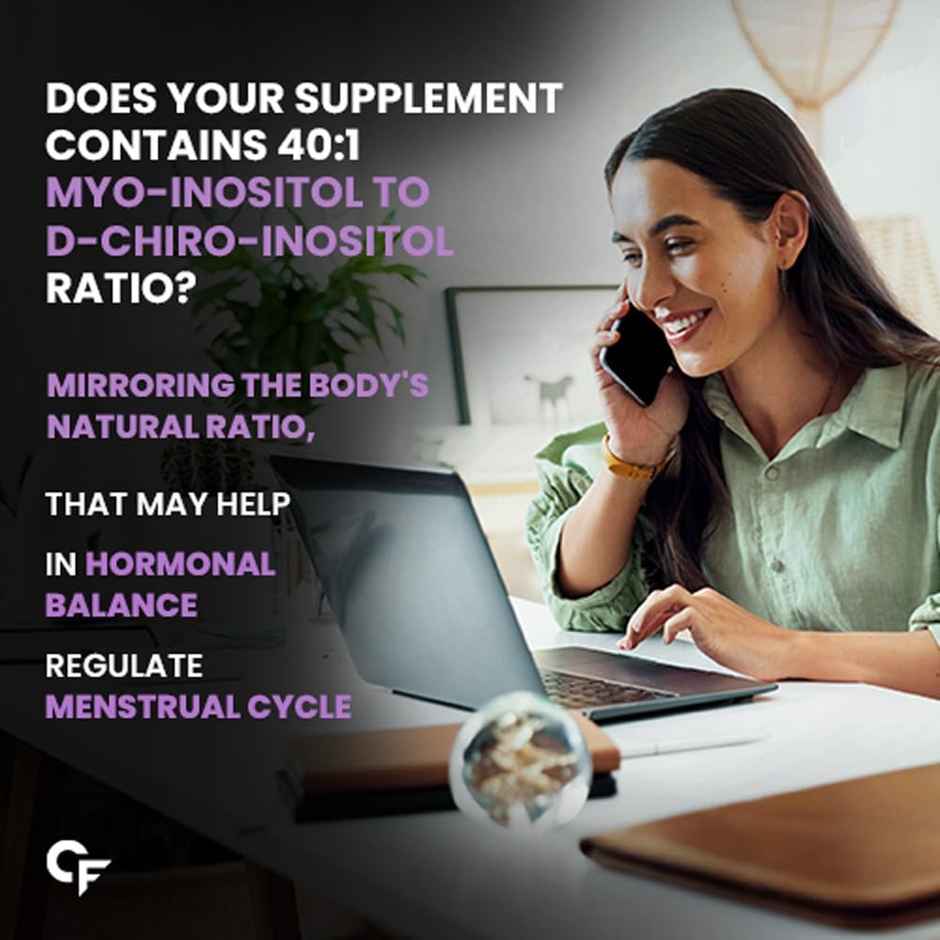 Carbamide Forte PCOS Supplement with Myo Inositol & D Chiro Inositol in an ideal 40:1 ratio- 60 tab