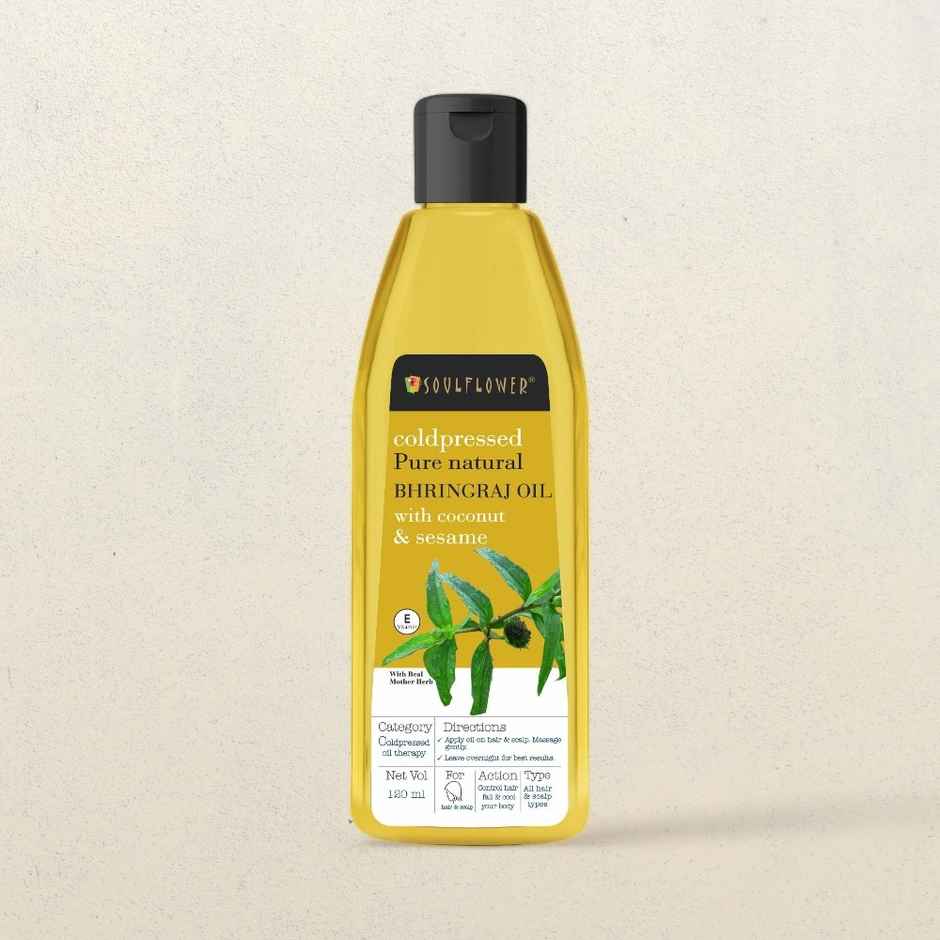 Soulflower Natural Bhringraj Oil with Coconut And Sesame