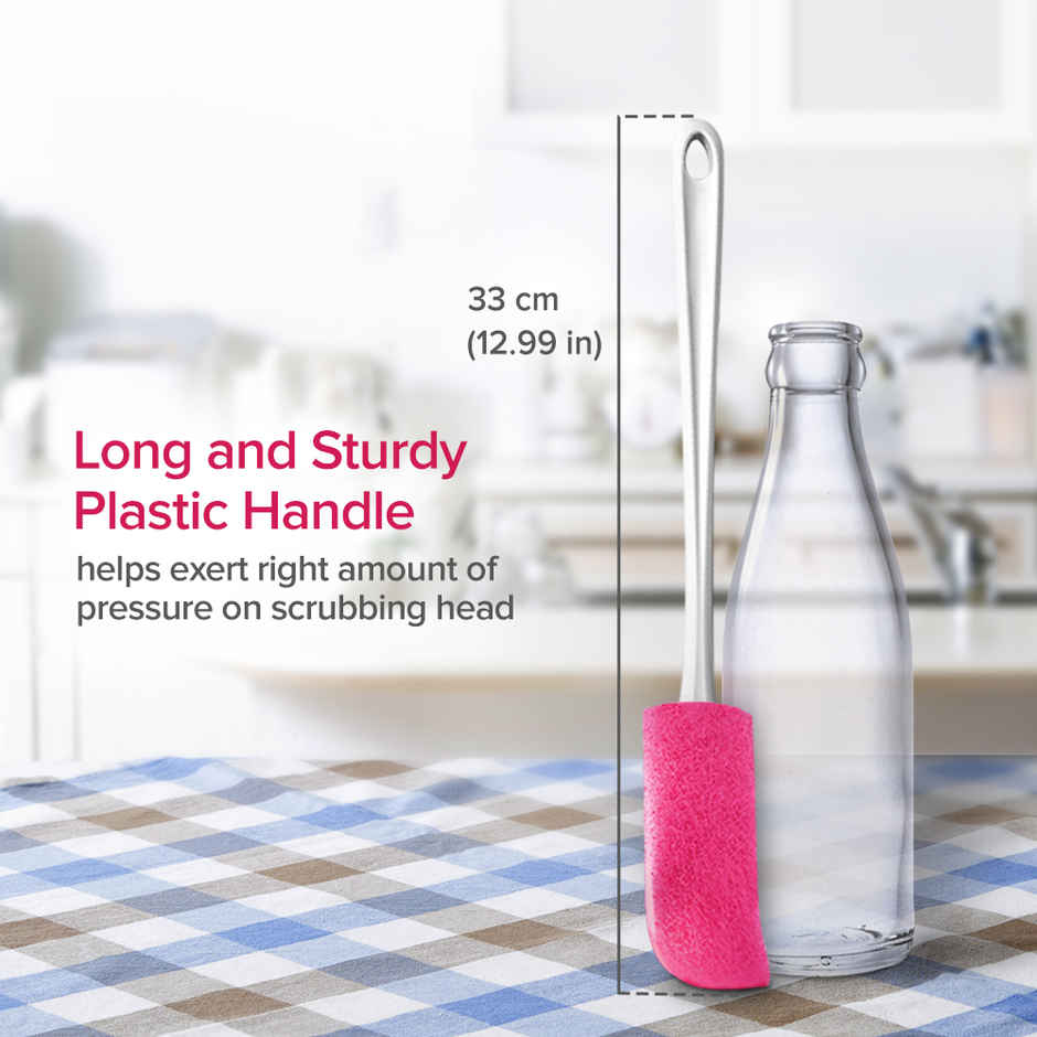 Scotch-Brite Plastic Bottle Cleaner Brush | Pink and White