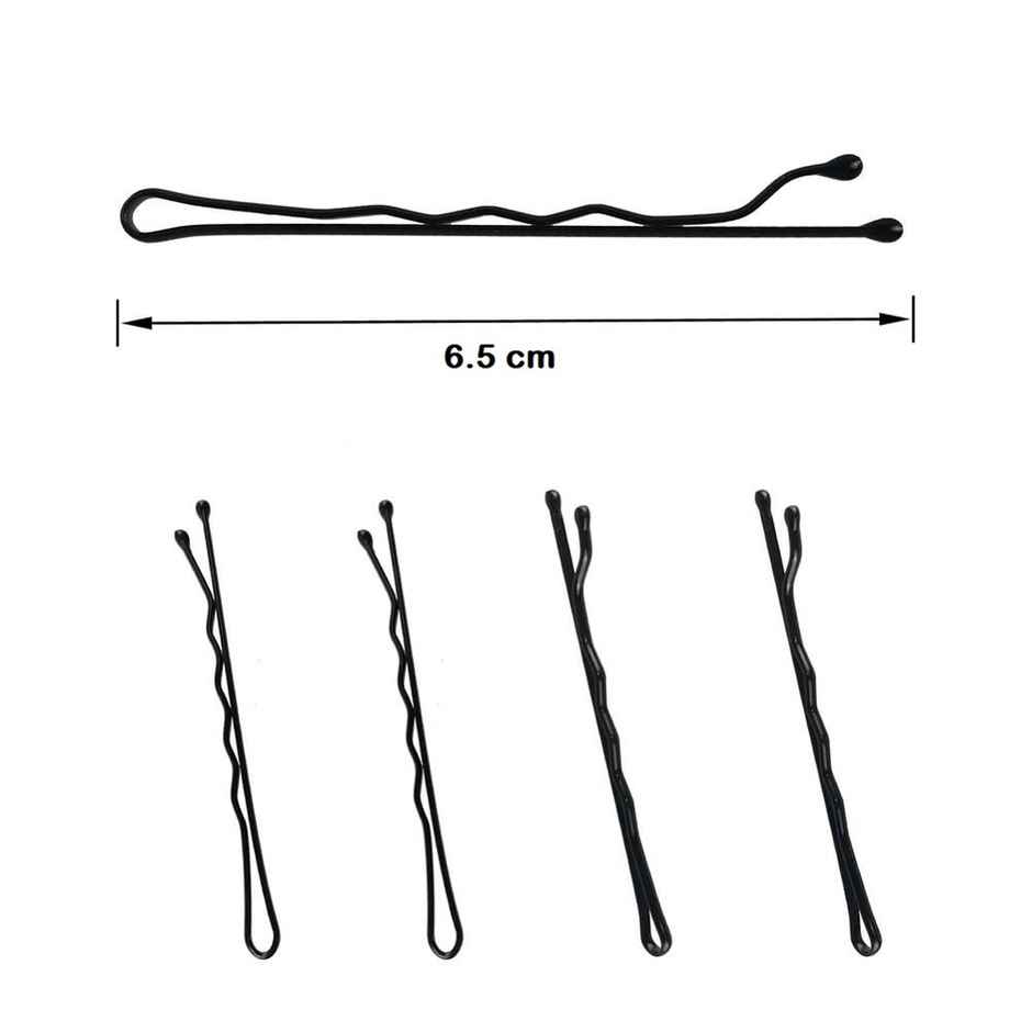 Bronson Professional Bobby Hair Pins Big With Storage Box Thick Black Ball Tip Metal 100 Pcs