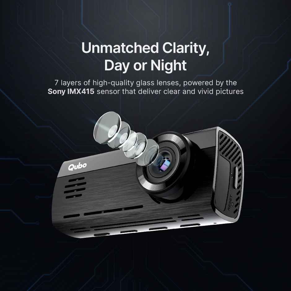 Qubo Dashcam Pro 4K + Rear Cam by Hero Group