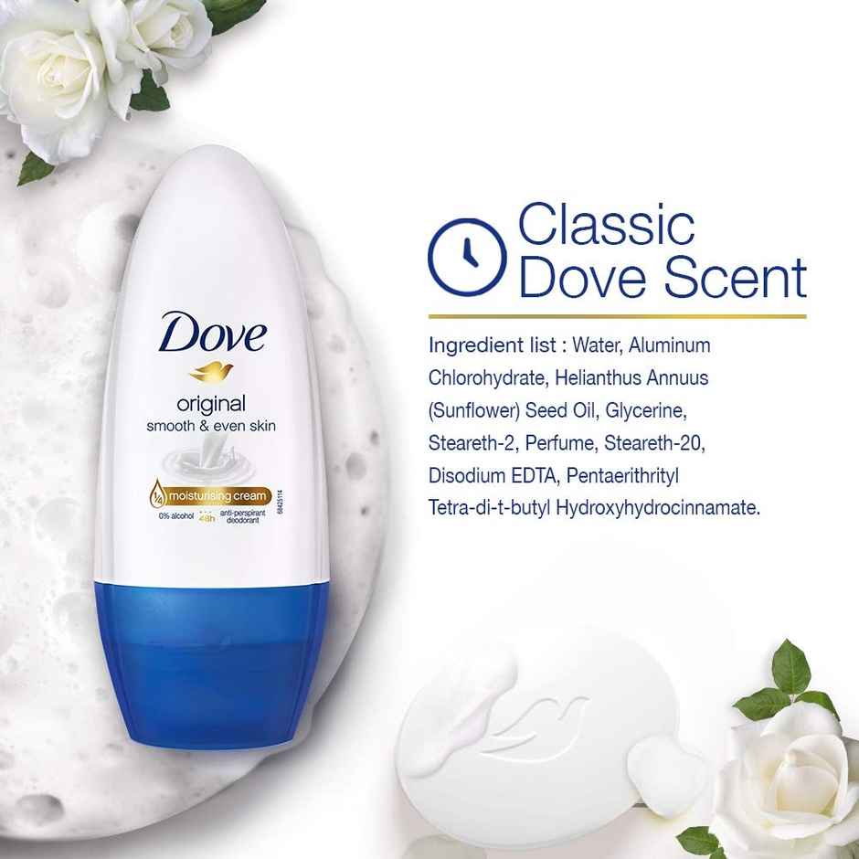 Dove Original 48H Odour Protection Deodorant Roll-on - For Women