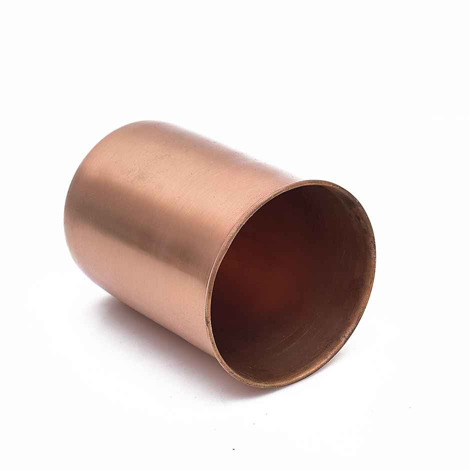 OGGN Plain Copper Water Glass For Daily & Office Use 250 ml, Pure Copper