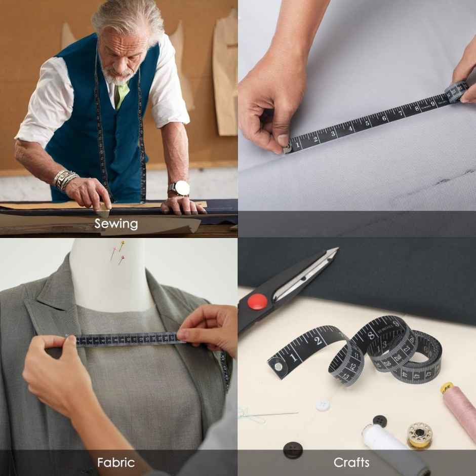 SE7EN PVC Premium Measure Tape For Cloth, Body Measurements & Tailoring - 1.5 m
