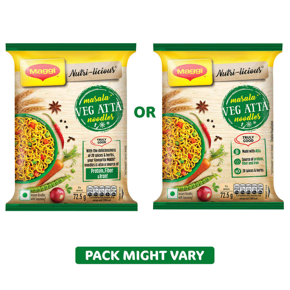 Maggi Nutri-licious Masala Veg Atta Noodles, Instant Noodles