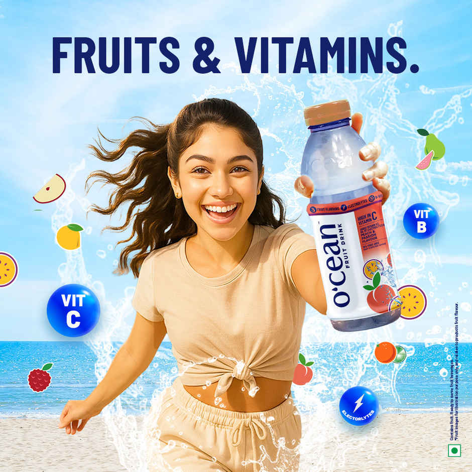 O'cean Beverages Peach and Passion Water Bottle