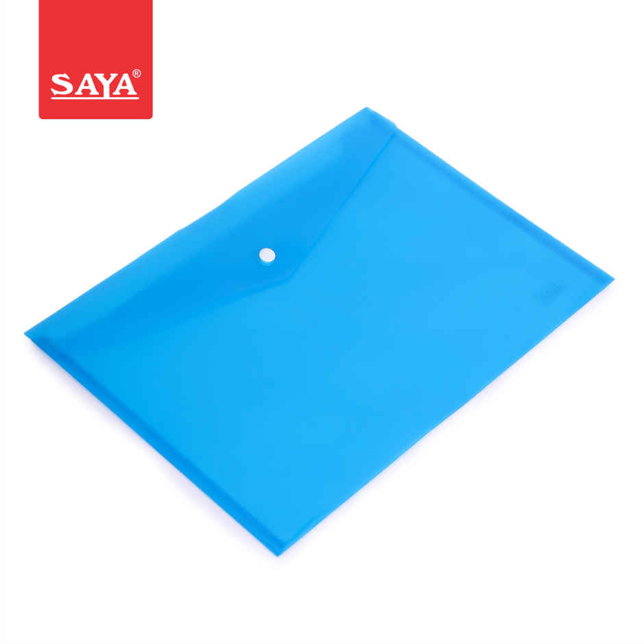 Saya Clear Document Bag | Waterproof Transparent File Organizer with Snap Button Closure