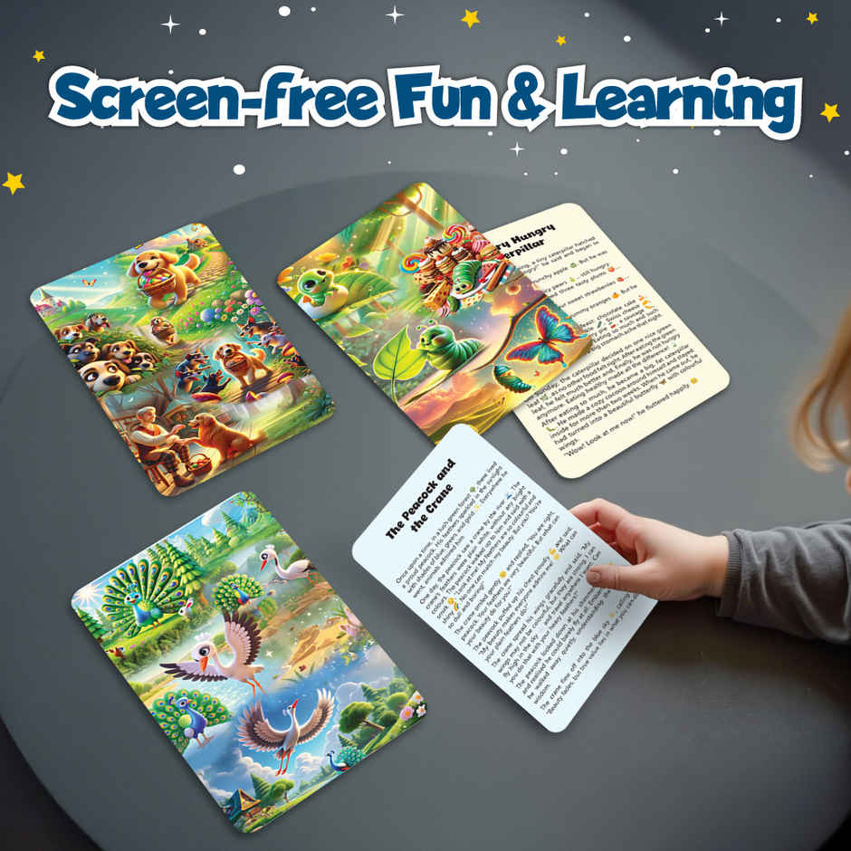 Physics Wallah PW Bedtime Fairy Tales 51 Flashcards For Kids 3+ years | Colorful Pictures