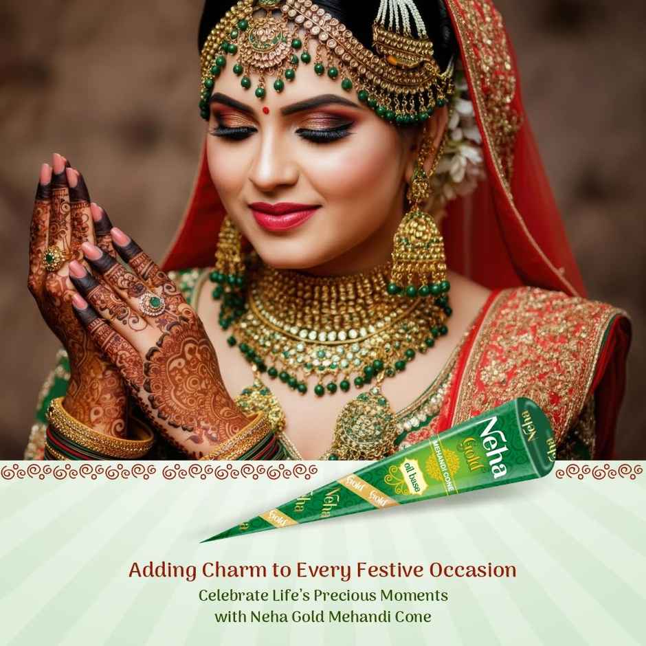 Neha Gold Mehandi Cone