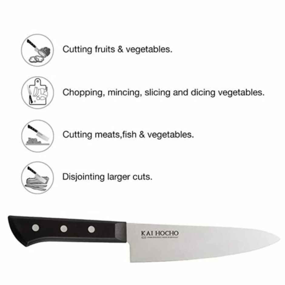 Kai Gift Hocho Premium Chef Black Knife Designed Using Advanced Japanese Technology