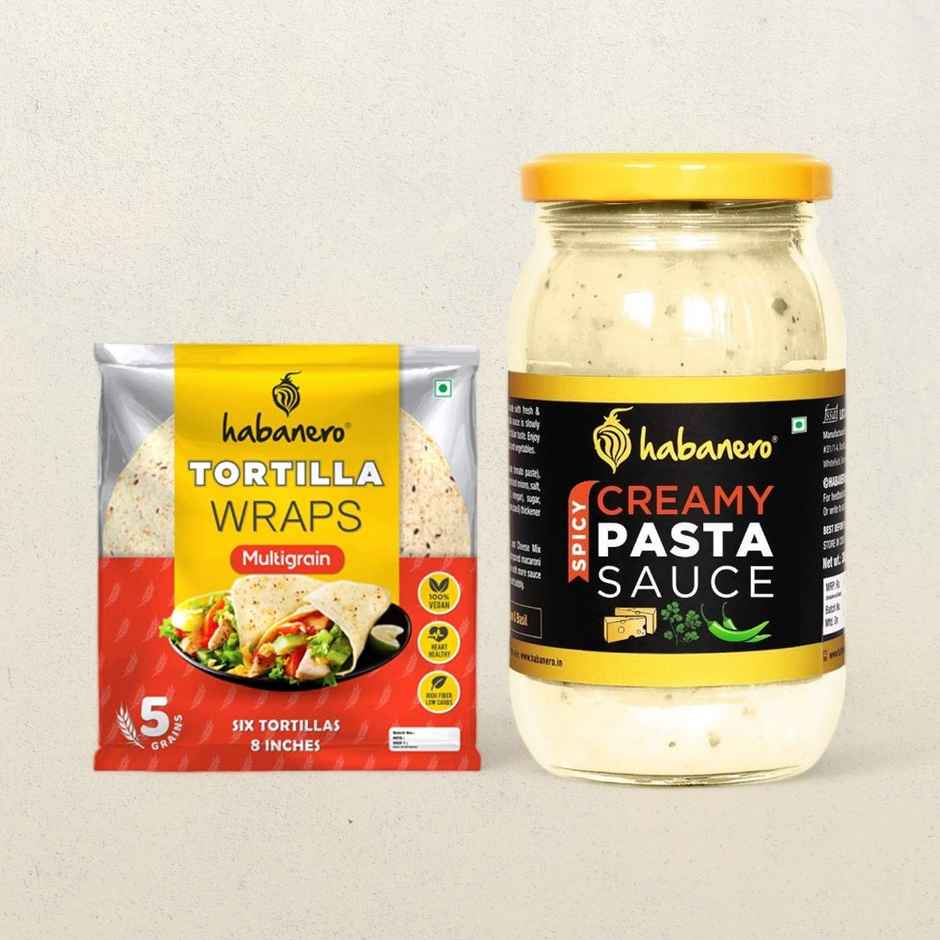 Habanero Multigrain Tortilla Wrap(330gms) & Habanero Creamy Pasta Sauce(350gms) Combo