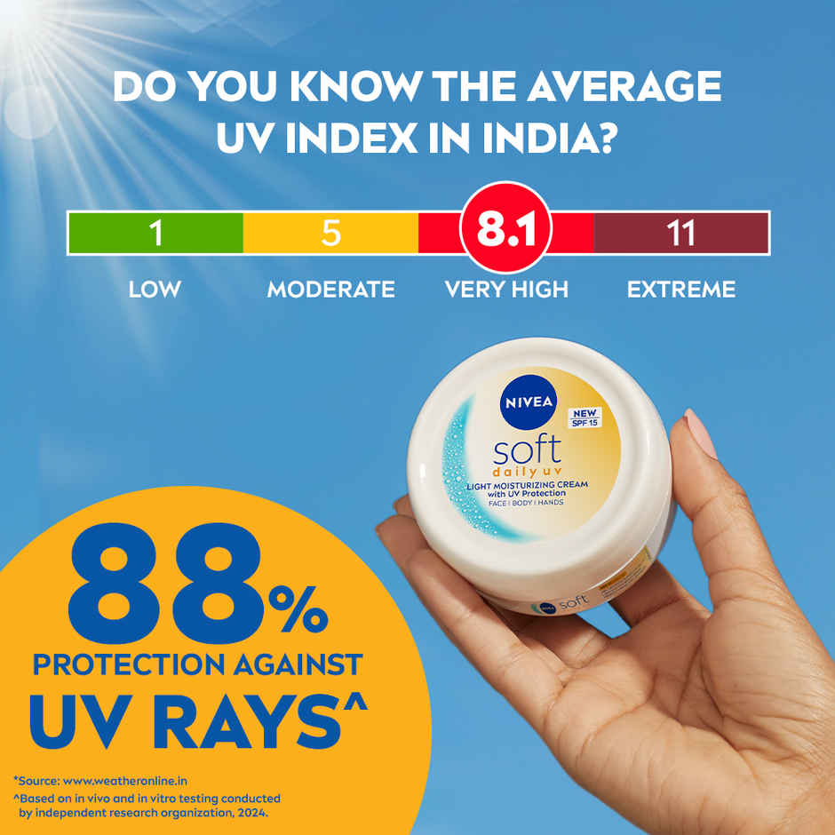 NIVEA Soft Daily UV Light Moisturising Cream with SPF-15