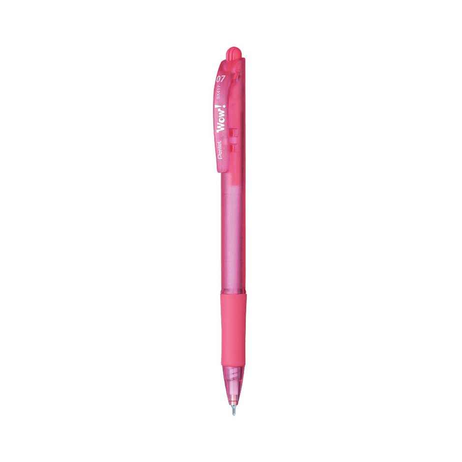 Pentel BX417 Wow Ball Pen Asst Body Blue Black Ink