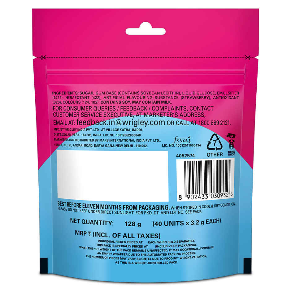 Boomer Strawberry Flavoured Bubble Gum Pack