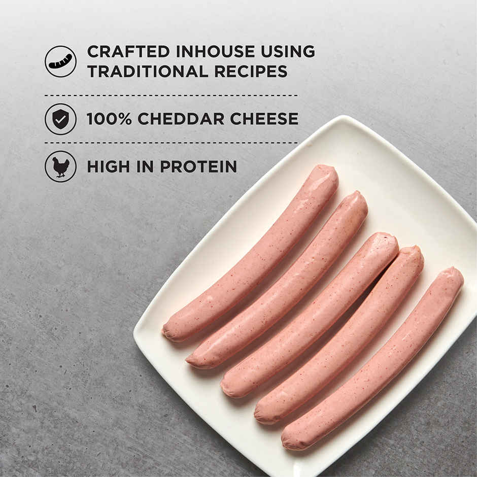 Prasuma Chicken Cheese & Chilli Sausage High Protein 250g | No MSG or Preservatives