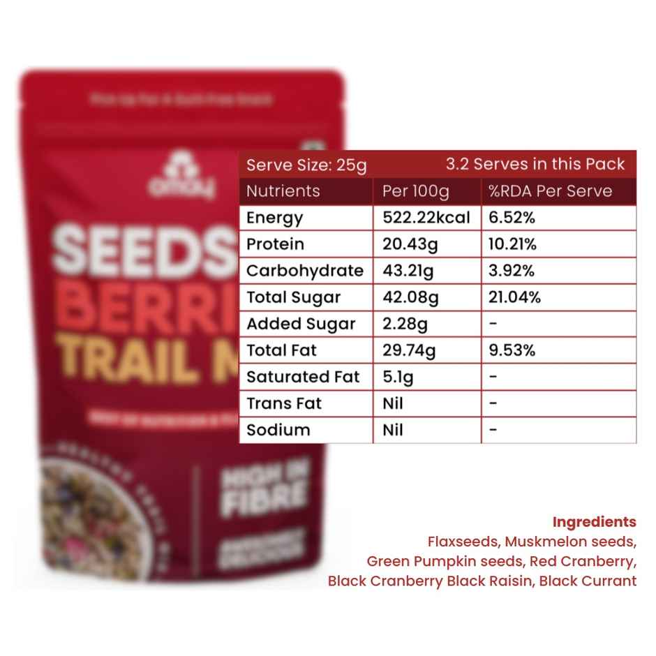 Omay FOODs Seeds & Berries Trail Mix Mini Pack