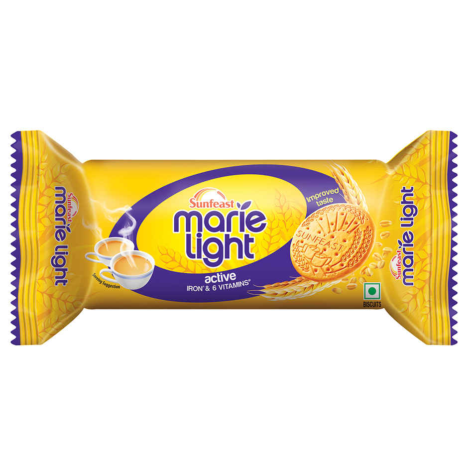 Sunfeast Light Active Plain Marie Biscuits with Iron and 6 Vitamins | Trans Fat-free Combo