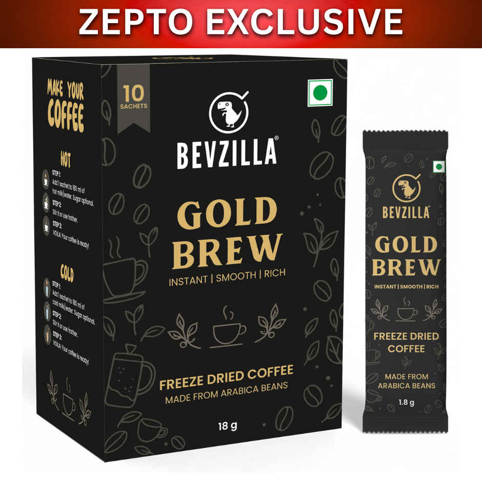 Bevzilla Gold Brew Freeze Dried Coffee Sachets Combo