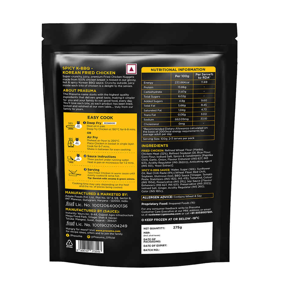 Prasuma Korean Spicy K-BBQ Fried Chicken (Nuggets)