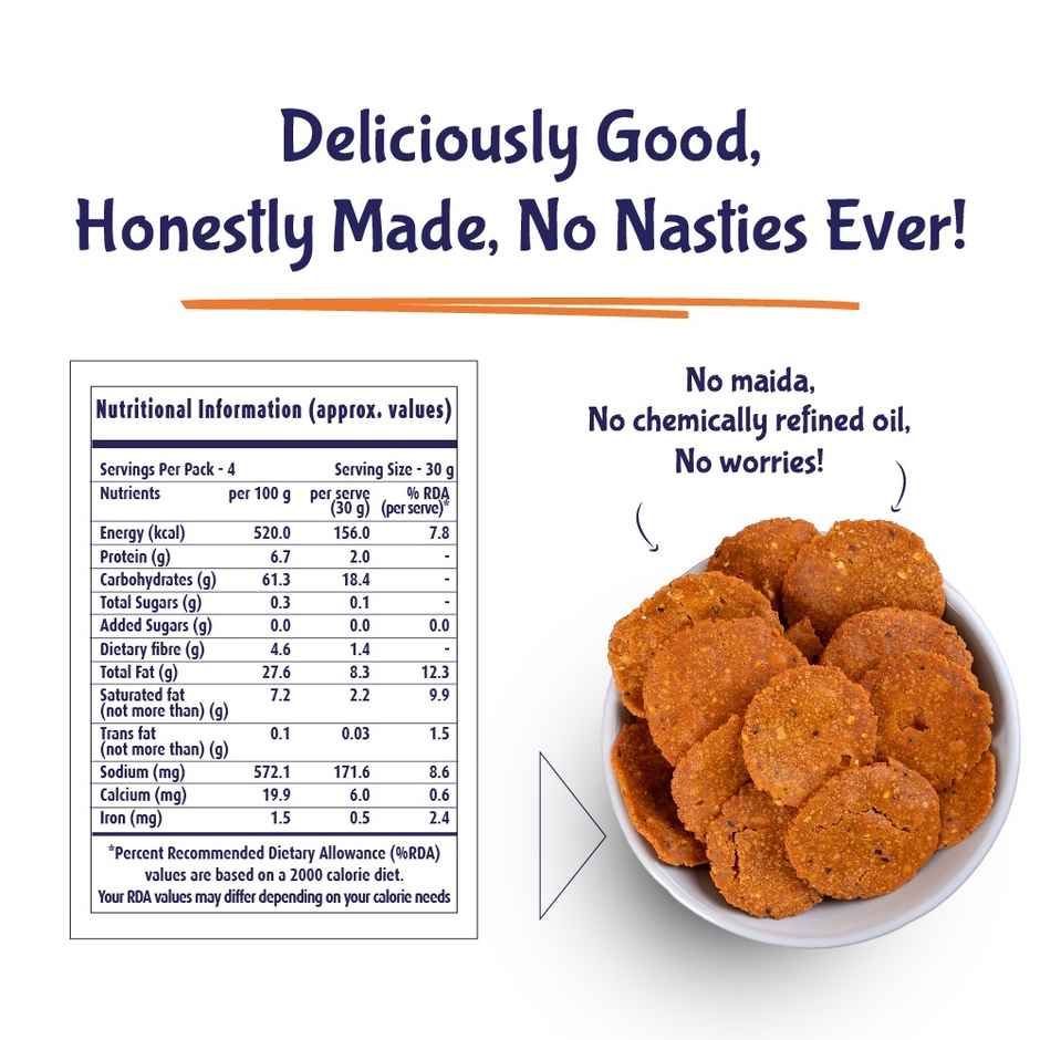 Wellbe Crunchy Nippattu | Savory Snack