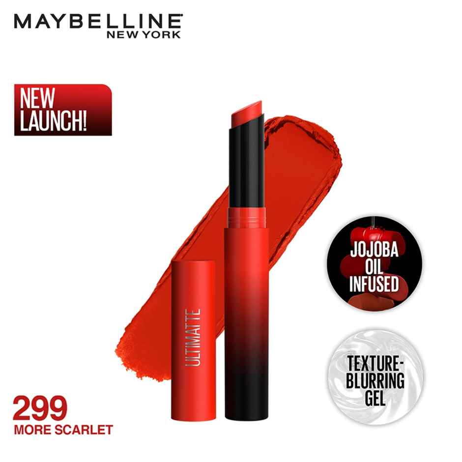 Maybelline New York Color Sensational Ultimattes Lipstick - 299 More Scarlet
