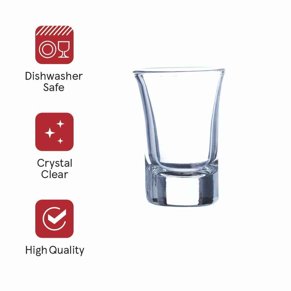 Vogue Shot Glass Set | 6 pcs | 50 ml | Transparent | Soogo
