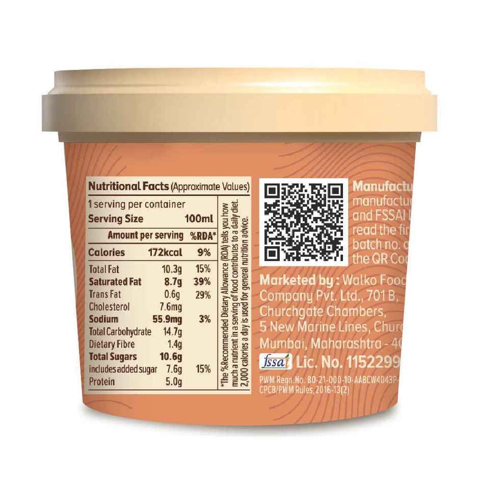 NIC Dry Fruit Overload Ice Cream Cup | Preservative Free | No Artificial Flavors