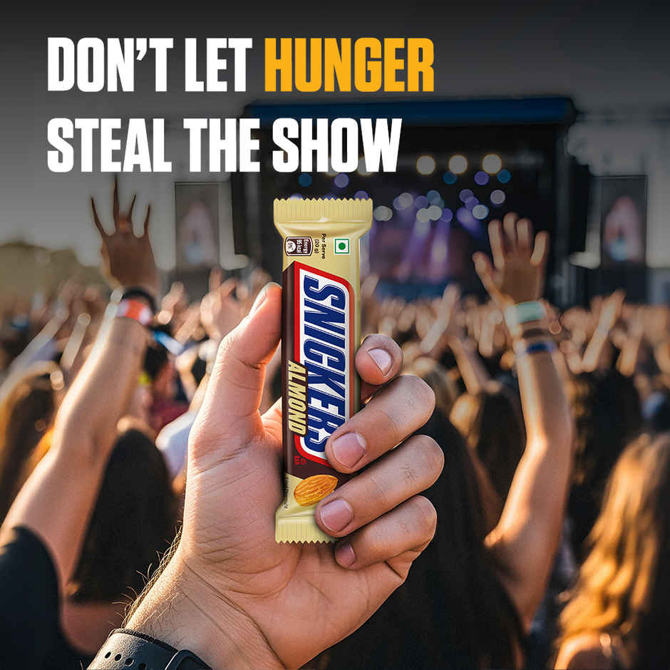 Snickers Almond Filled Chocolate Bar | Loaded with Crunchy Almonds & Caramel 