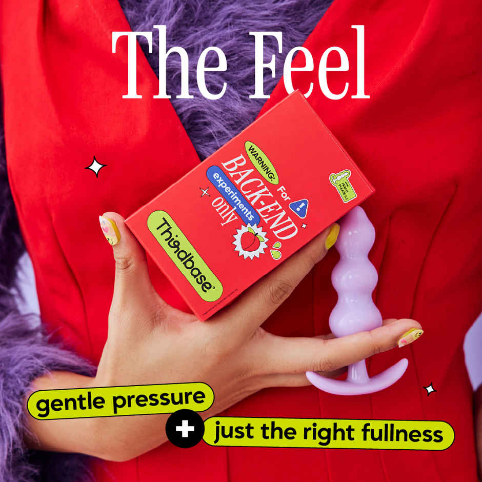 Thirdbase Peach Please Plug Non-Vibrating Personal Massager | Large