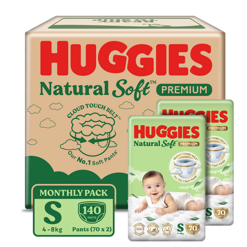 Huggies Natural Soft Pant Style Diaper | S | 140 pcs