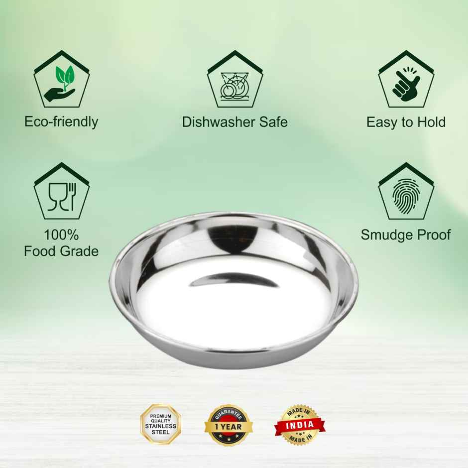 Bhalaria Stainless Steel Heavy Gauge Small Halwa Bowl | Mirror Finish | 11 cm Dia