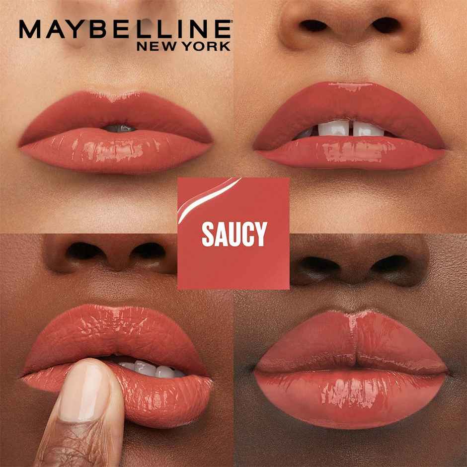 Maybelline Superstay Vinyl Ink Liquid Lipstick | Saucy | 16 HRs | Enriched With Vitamin E & Aloe