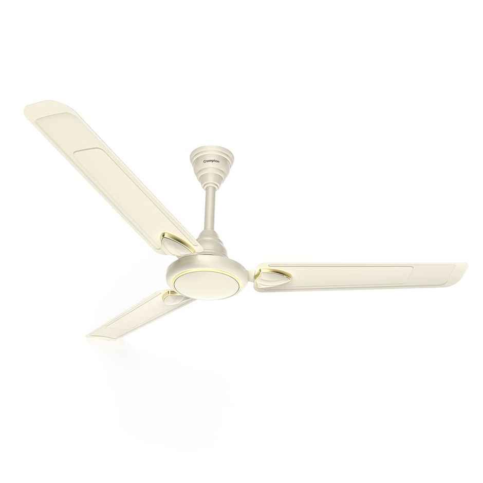 Crompton Surebreeze Hillbriz Deco Ceiling Fan,1200mm/48 inch,Star Rated,Energy Efficient,Ivory Gold